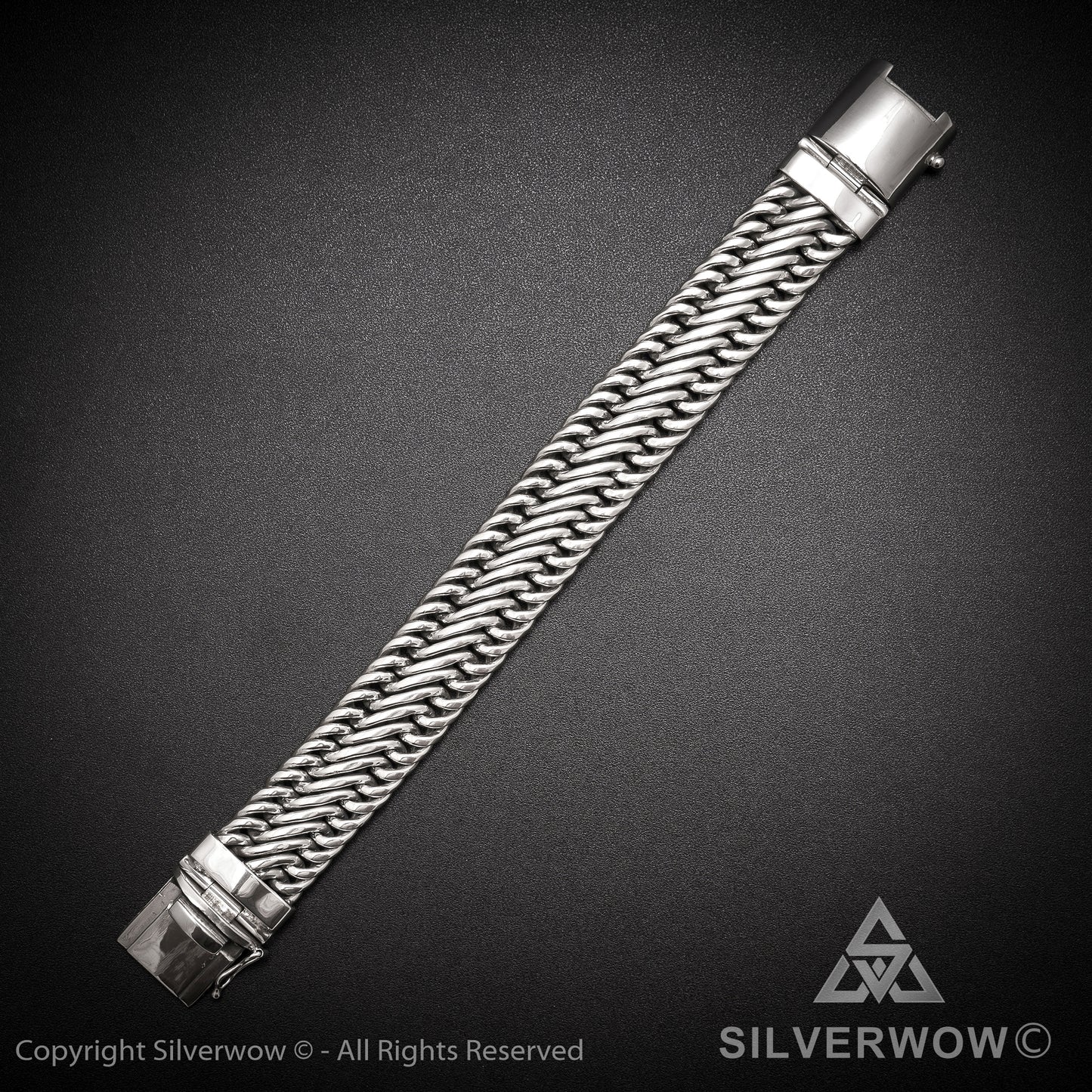 Bratan, 20mm Woven Bracelet - SilverWow™