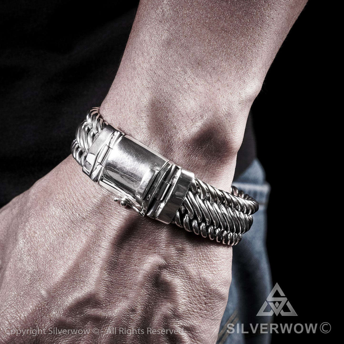 Bratan, 20mm Woven Bracelet - SilverWow™