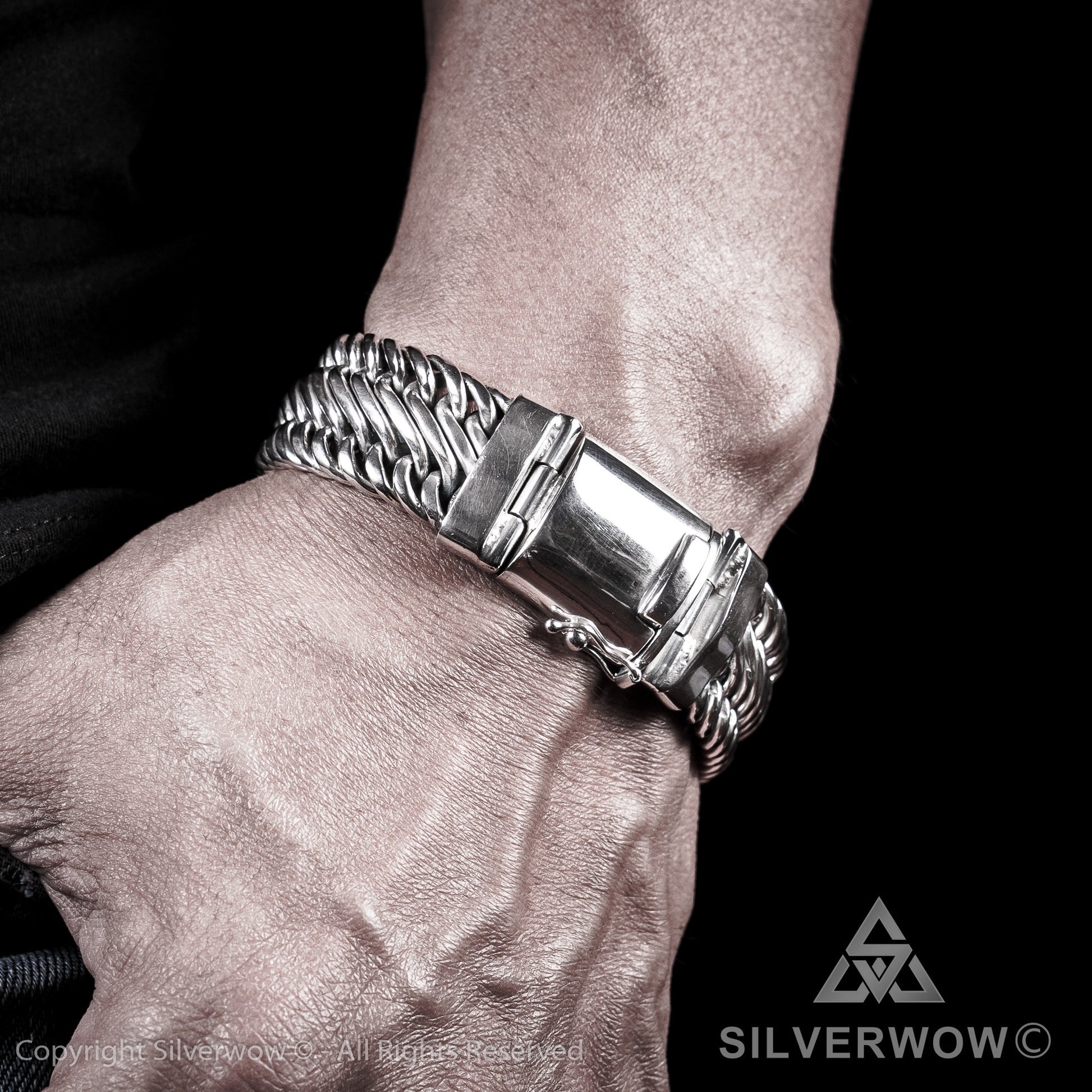 Bratan, 20mm Woven Bracelet - SilverWow™