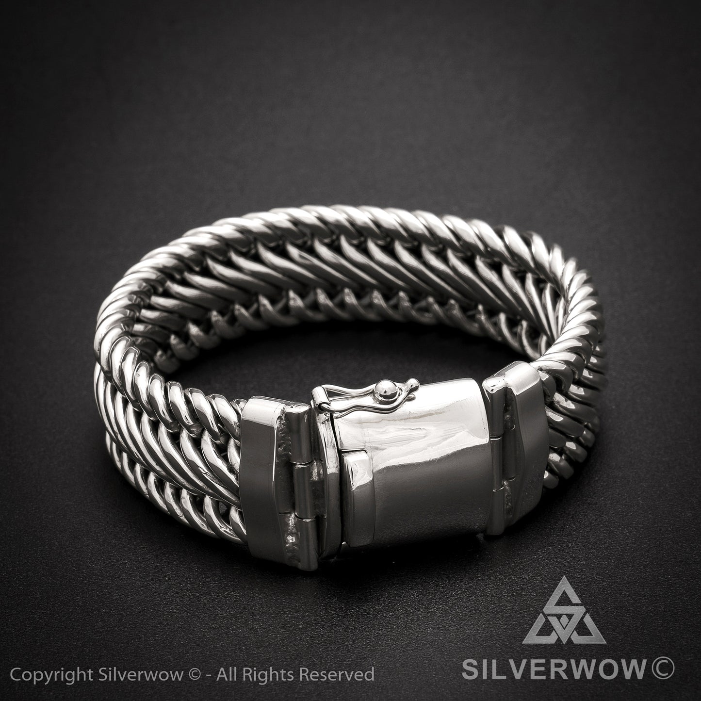 Bratan, 20mm Woven Bracelet - SilverWow™