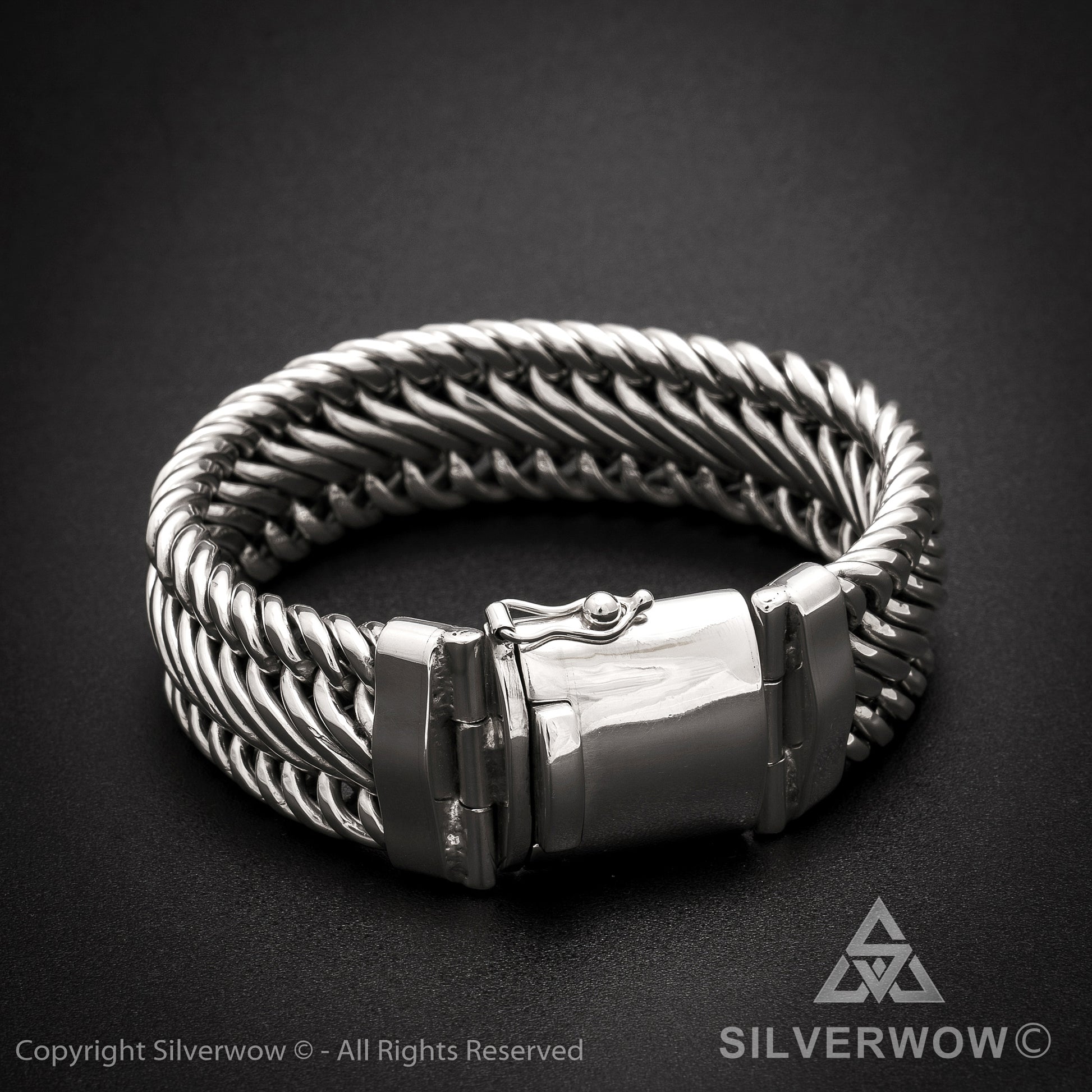Bratan, 20mm Woven Bracelet - SilverWow™