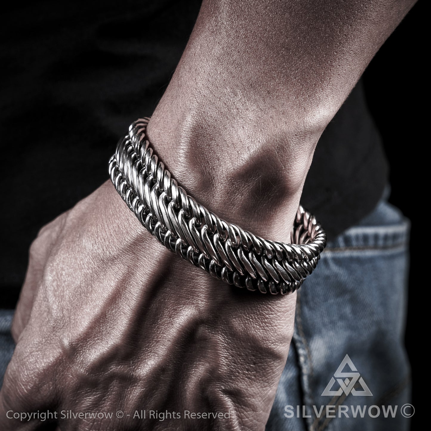 Bratan, 20mm Woven Bracelet - SilverWow™