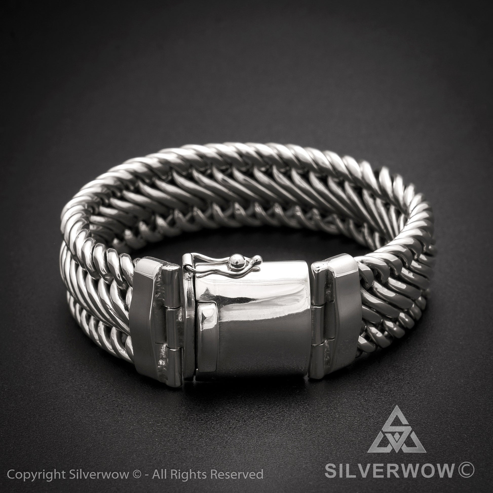 Bratan, 20mm Woven Bracelet - SilverWow™
