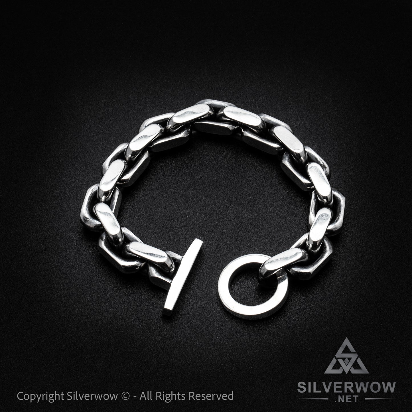 12mm T-Bar, Toggle Chain Bracelet