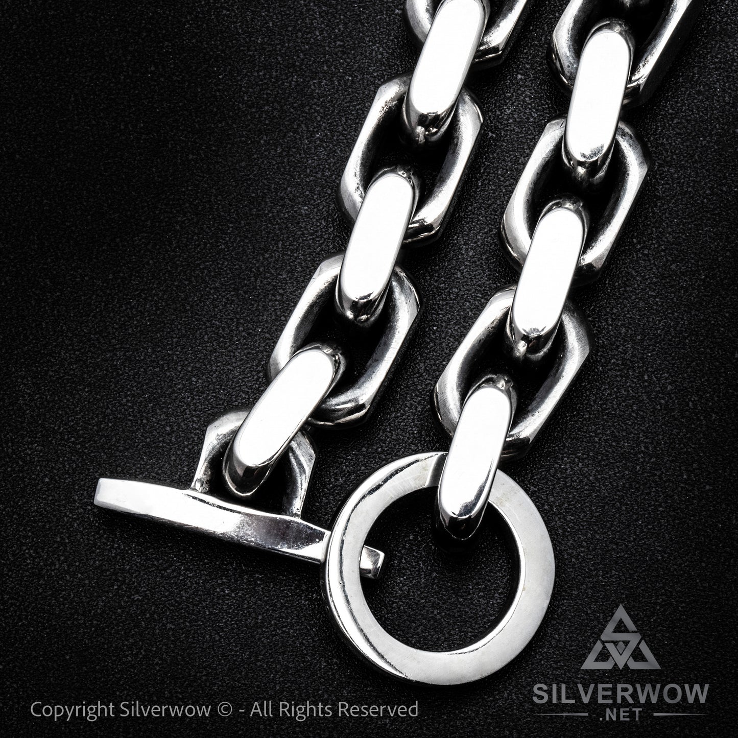 12mm T-Bar, Toggle Chain Bracelet - SilverWow™
