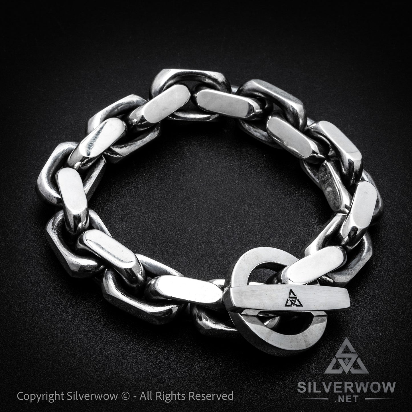 12mm T-Bar, Toggle Chain Bracelet - SilverWow™