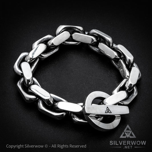 12mm T-Bar, Toggle Chain Bracelet - SilverWow™