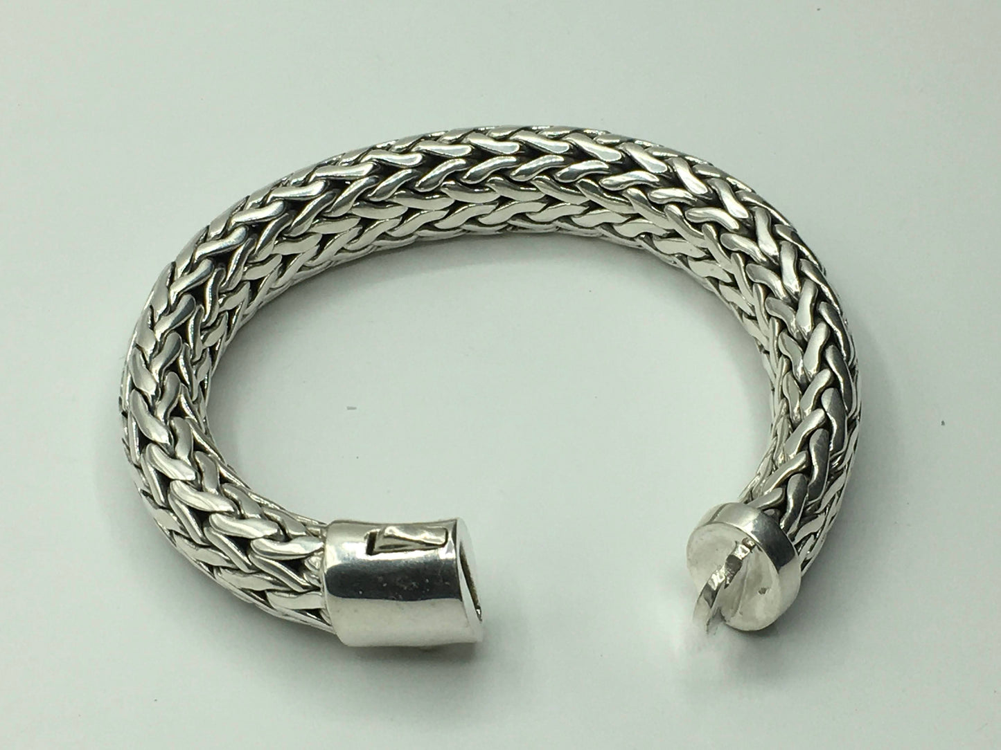 Thick Rounded Rope Weave Bracelet 16mm wide - SilverWow™