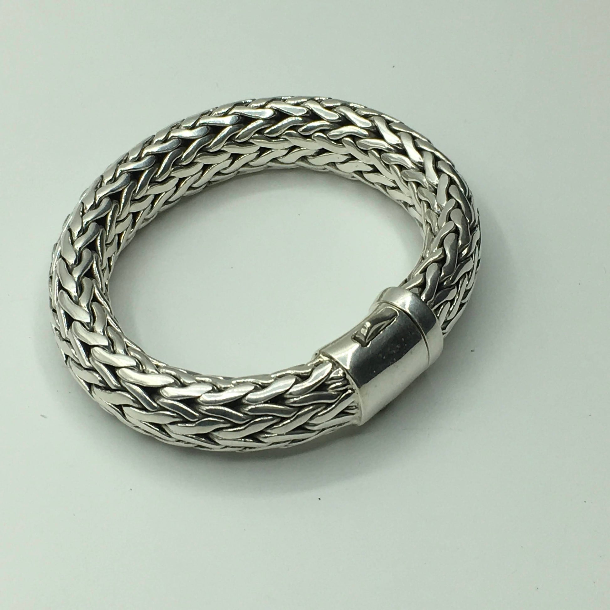 Thick Rounded Rope Weave Bracelet 16mm wide - SilverWow™