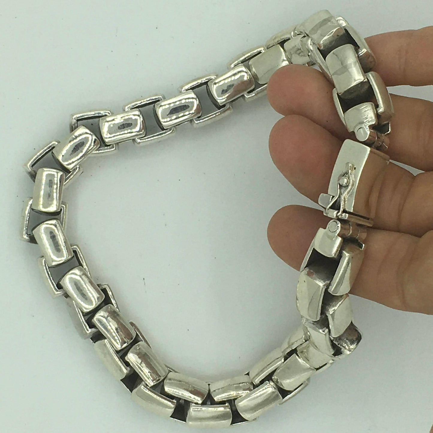 15mm Box Chain Silver Necklace