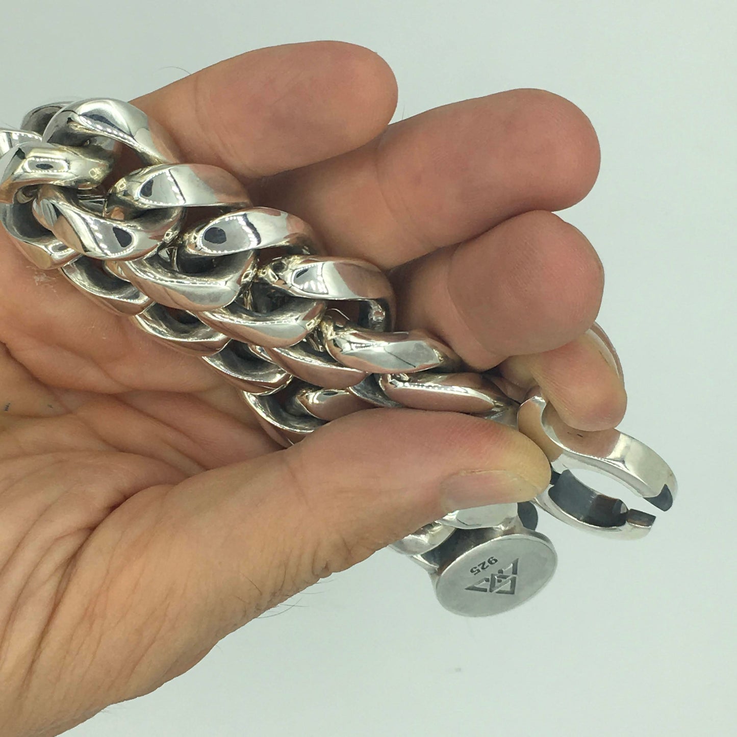 Oval Cuban Bracelet with Lobster Clasp | 20mm Wide - SilverWow™