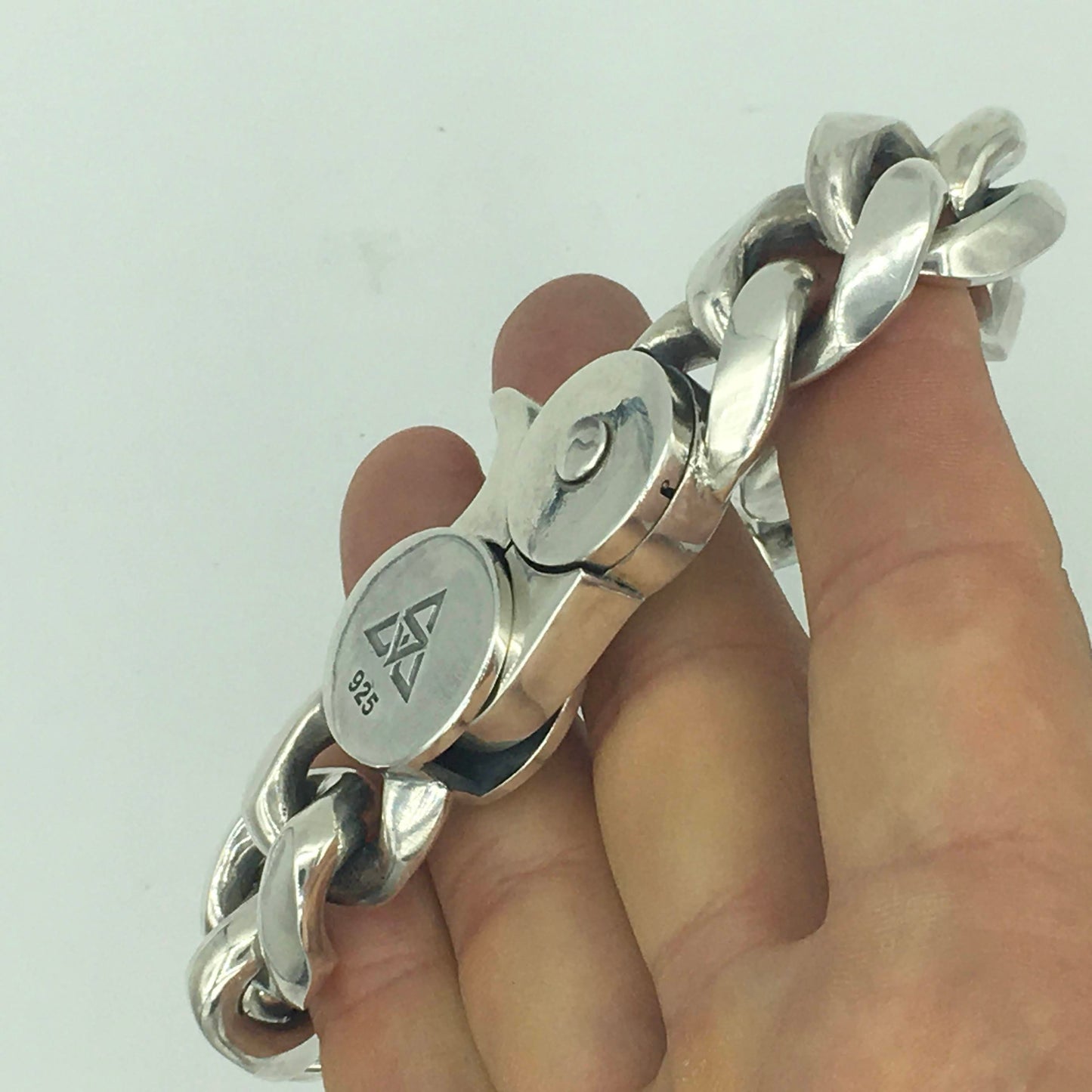 Oval Cuban Bracelet with Lobster Clasp | 20mm Wide - SilverWow™