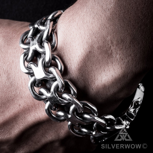 Unique, Heavy, Silver KBB1 Bracelet 25mm - SilverWow™