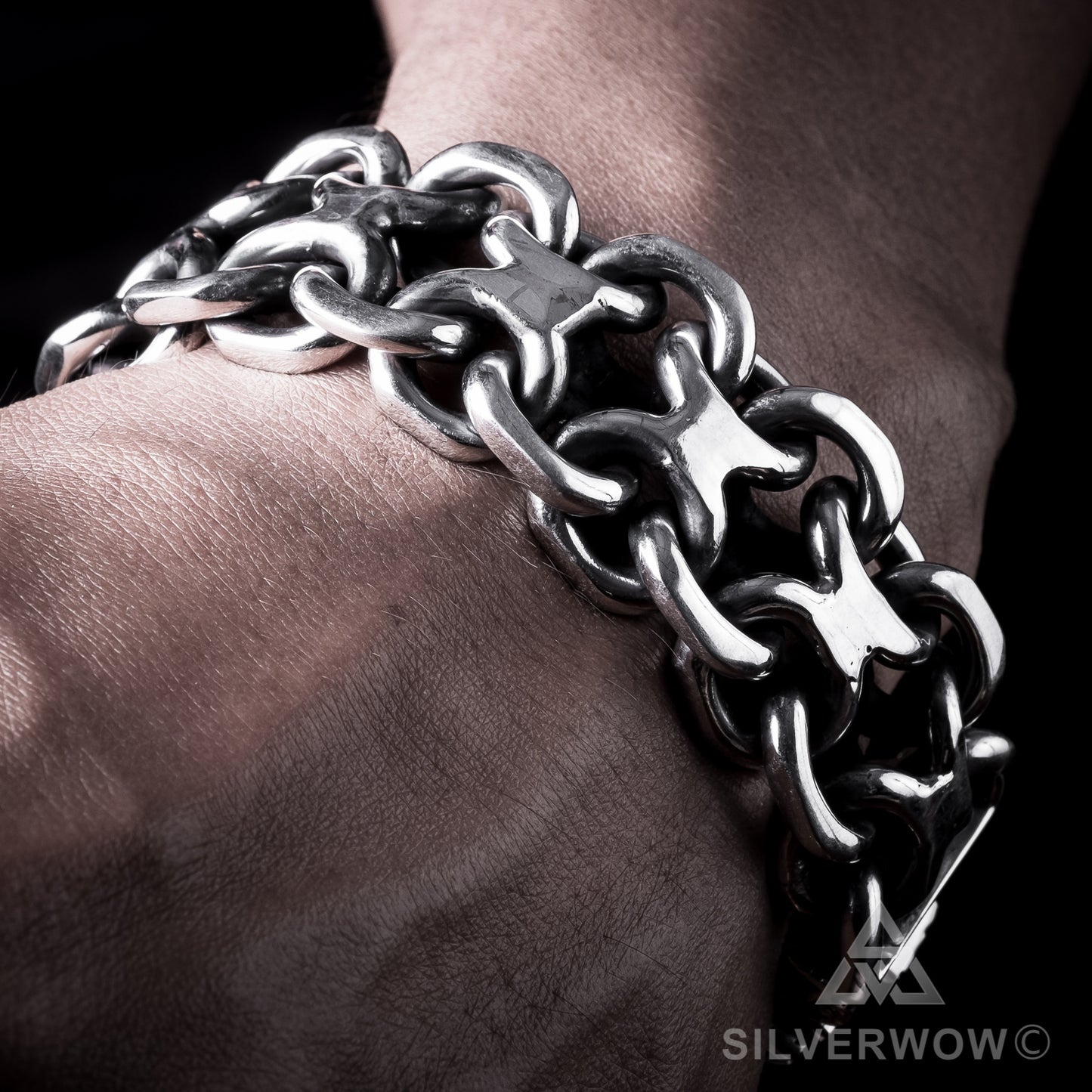 Unique, Heavy, Silver KBB1 Bracelet 25mm - SilverWow™