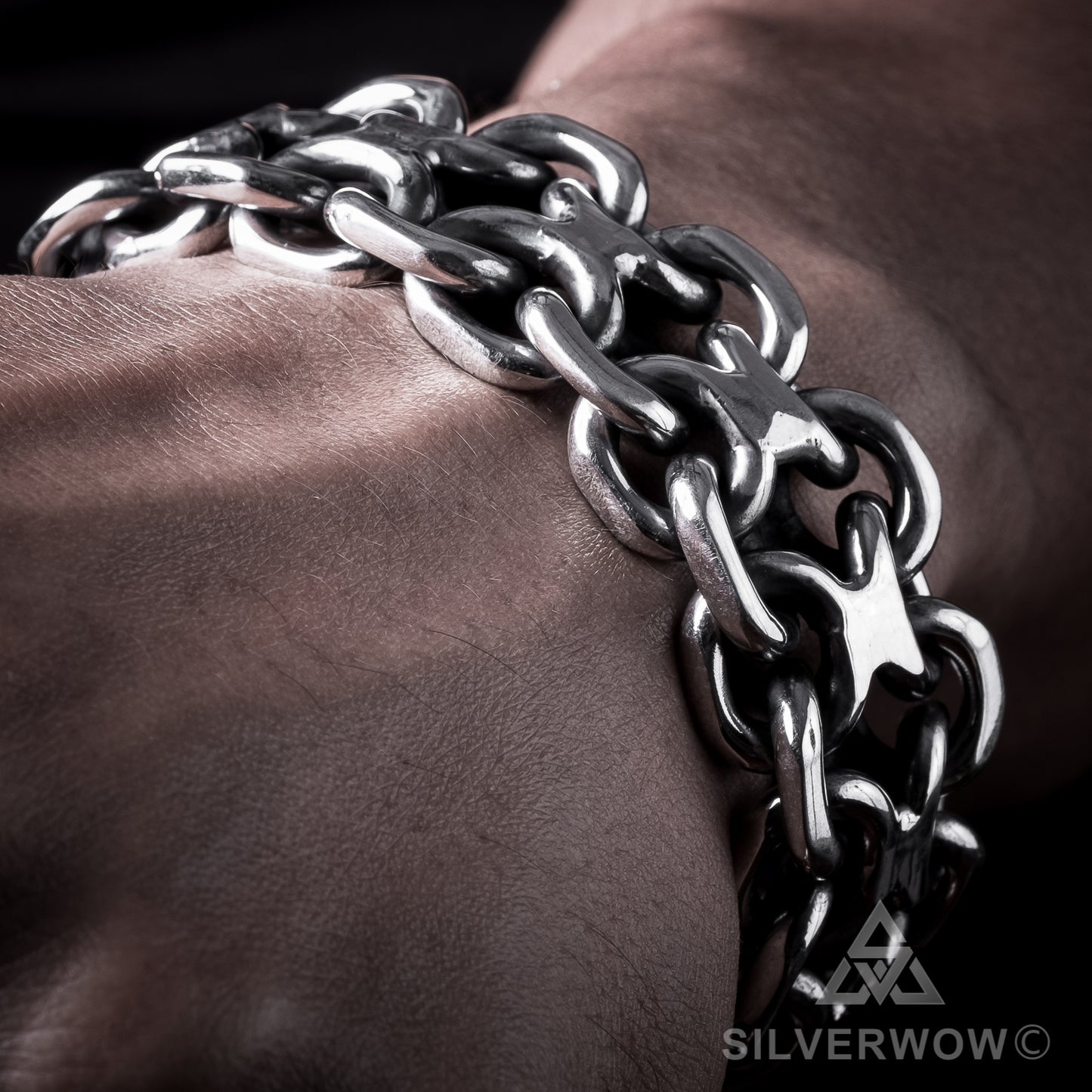 Unique, Heavy, Silver KBB1 Bracelet 25mm - SilverWow™