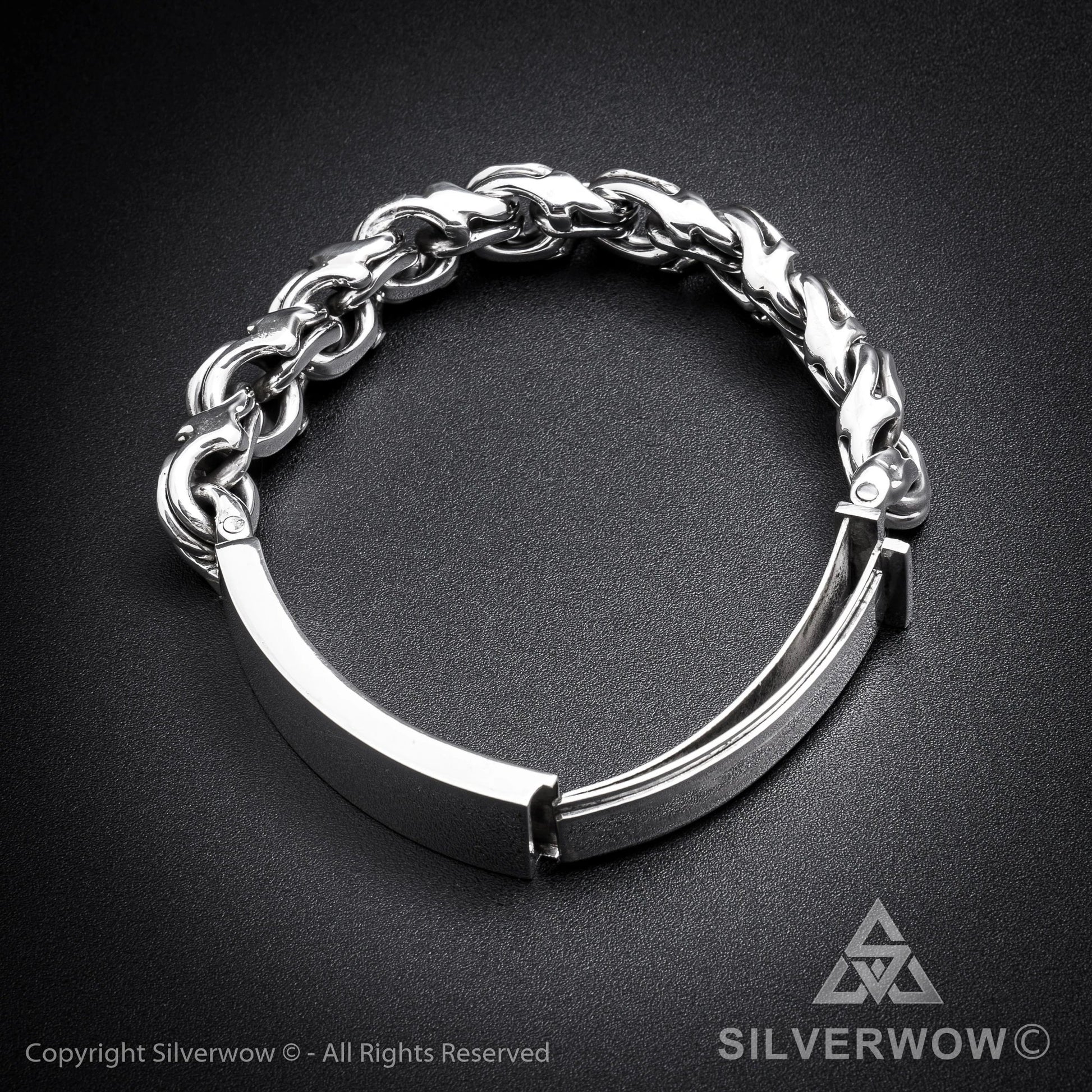 Mexican Garibaldi Link ID Bracelet - SilverWow™