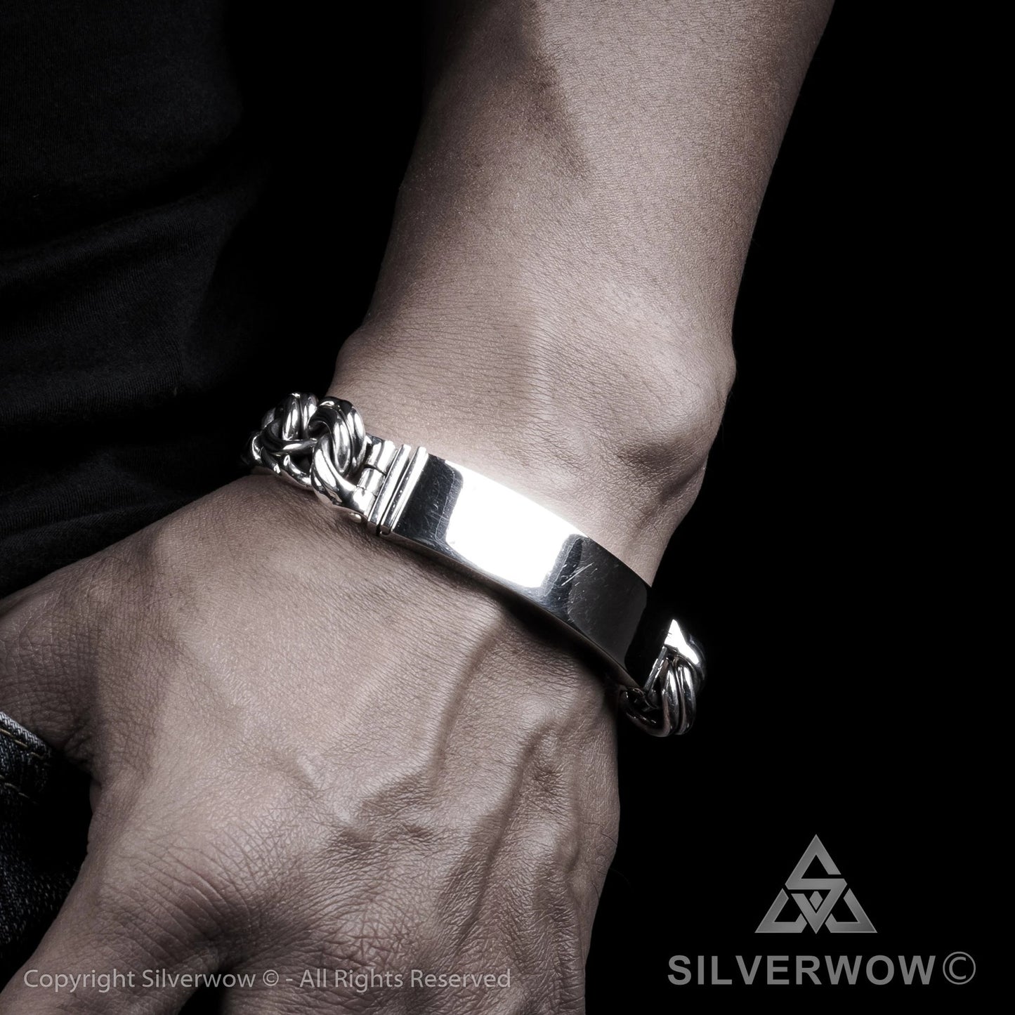 Mexican Garibaldi Link ID Bracelet - SilverWow™