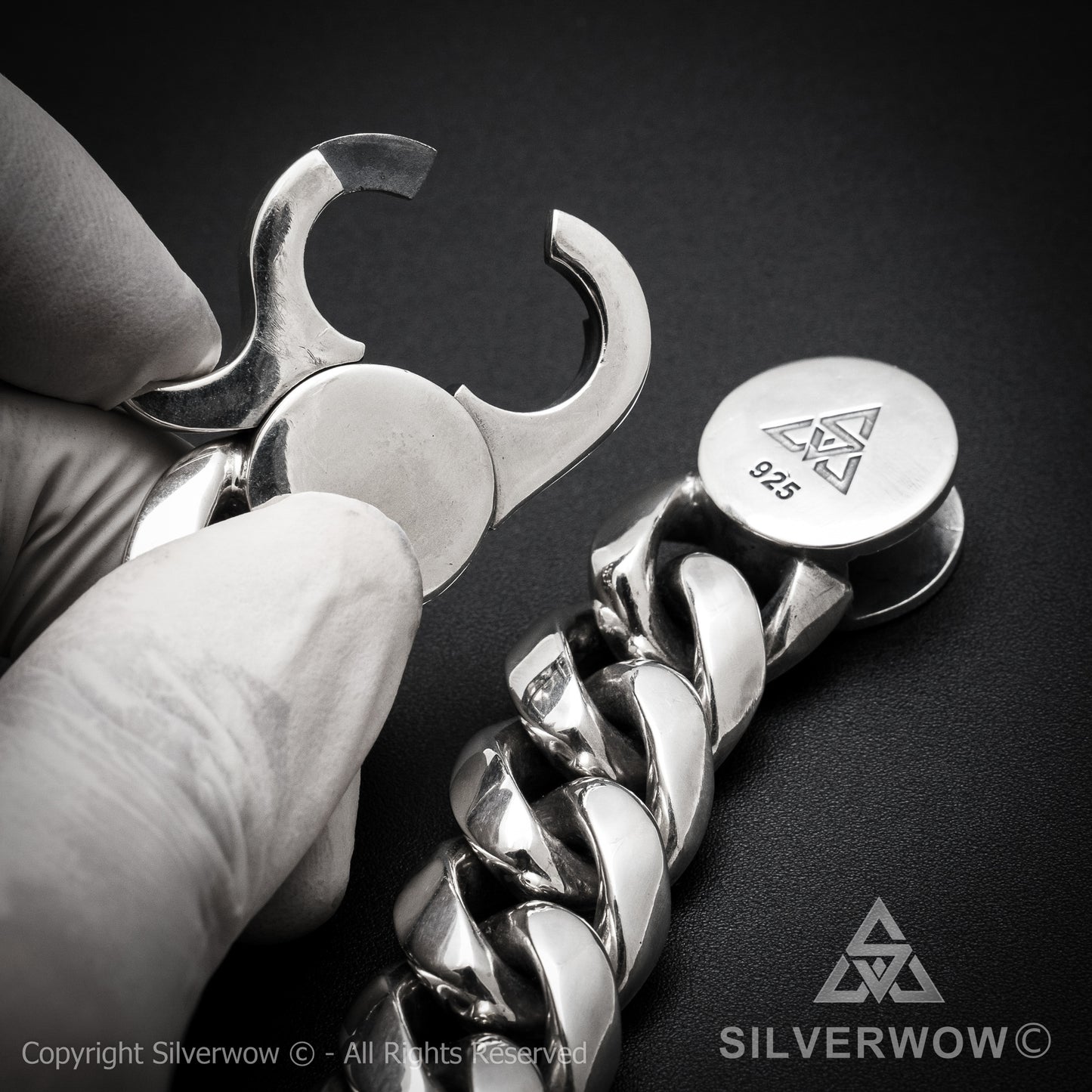 Oval Cuban Bracelet with Lobster Clasp | 20mm Wide - SilverWow™