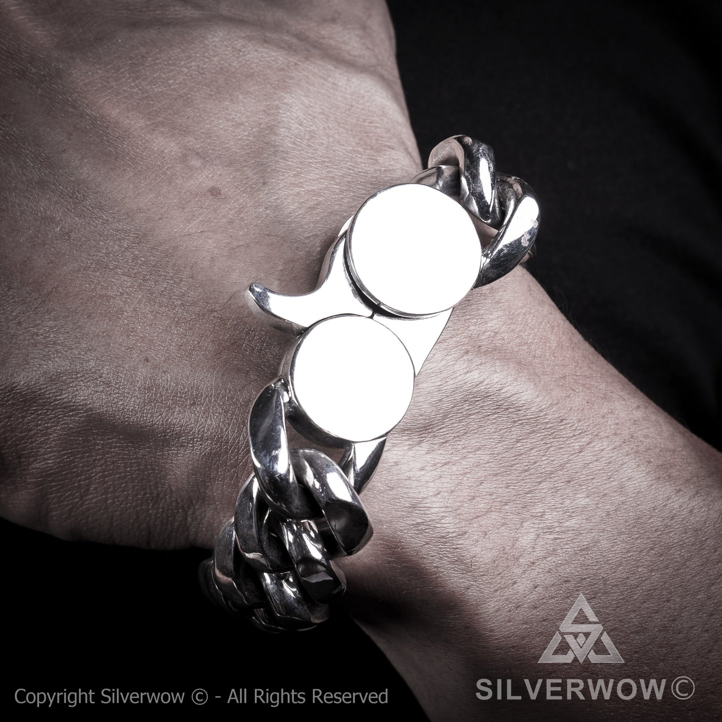 Oval Cuban Bracelet with Lobster Clasp | 20mm Wide - SilverWow™