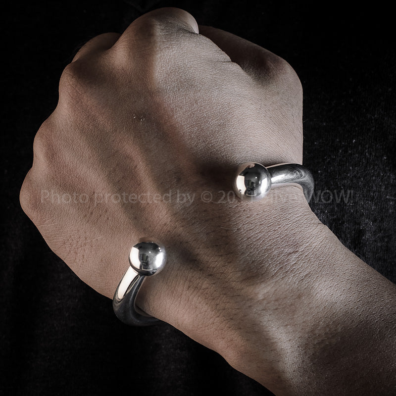 Heavy ID Torque Bangle 10mm - SilverWow™