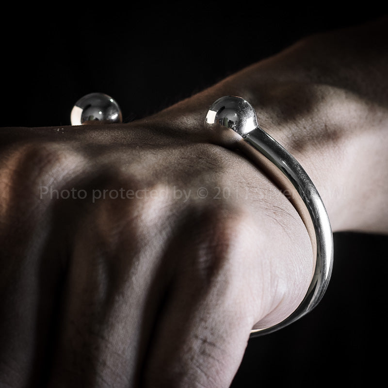 Heavy ID Torque Bangle 10mm - SilverWow™