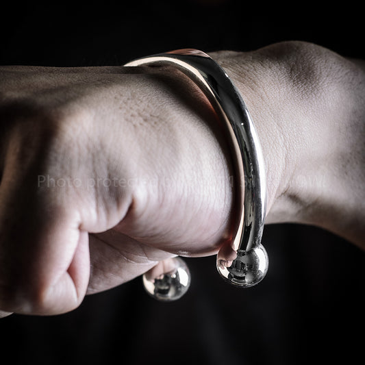 Heavy ID Torque Bangle 10mm - SilverWow™