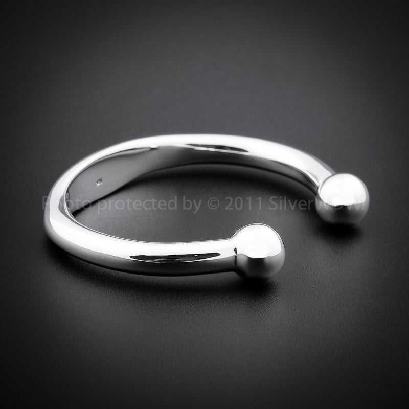 Heavy ID Torque Bangle 10mm - SilverWow™