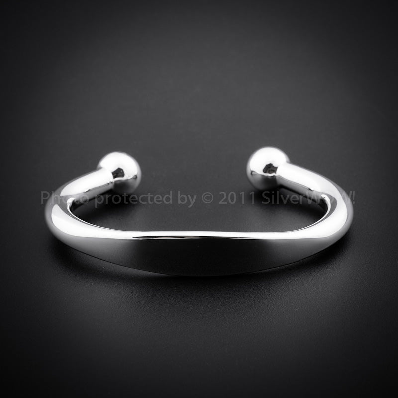 Heavy ID Torque Bangle 10mm - SilverWow™