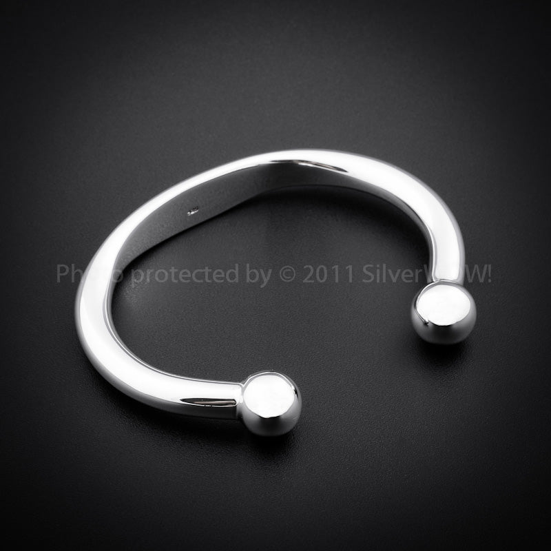 Heavy ID Torque Bangle 10mm - SilverWow™