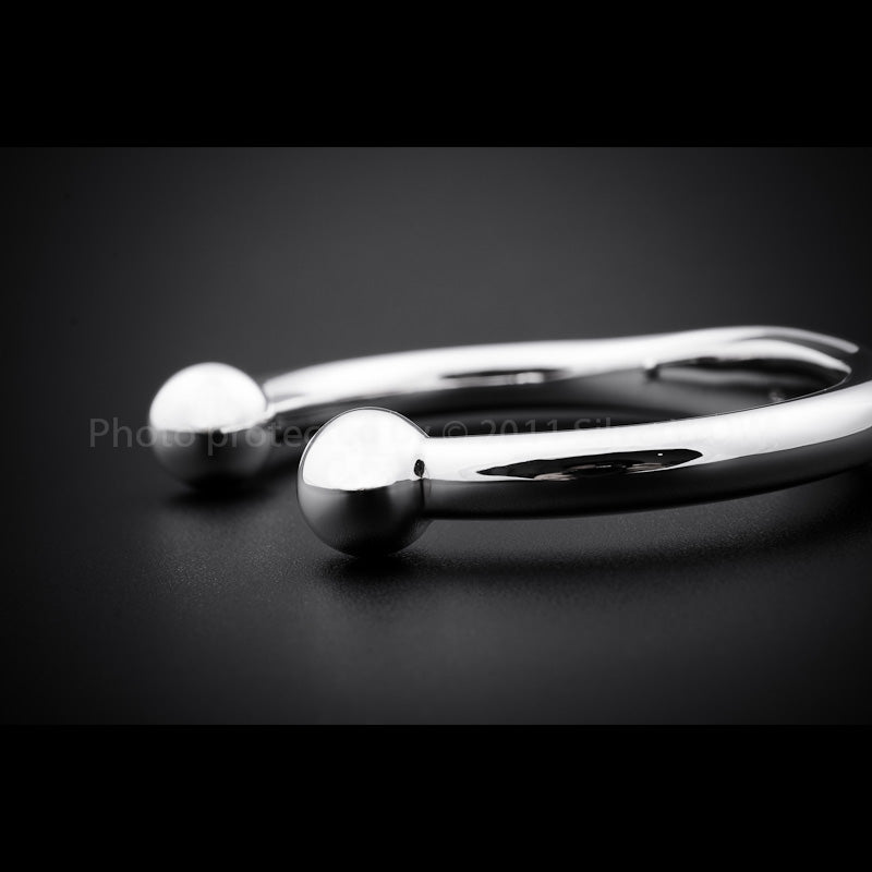 Heavy ID Torque Bangle 10mm - SilverWow™