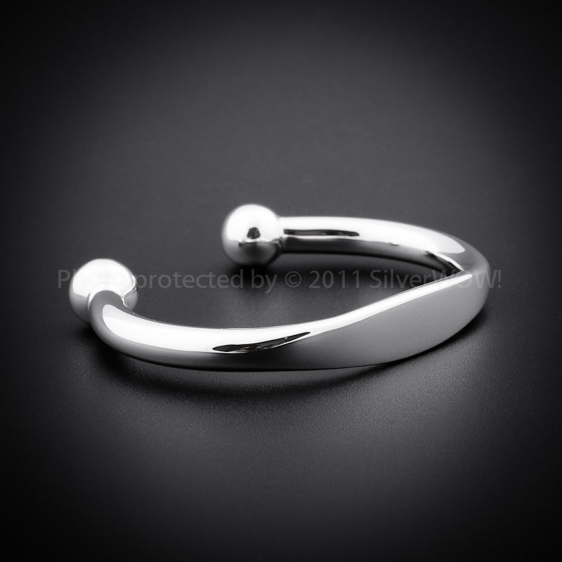 Heavy ID Torque Bangle 10mm - SilverWow™