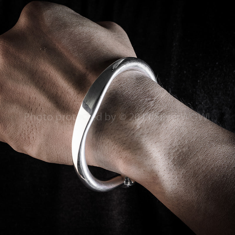 Heavy ID Torque Bangle 10mm - SilverWow™