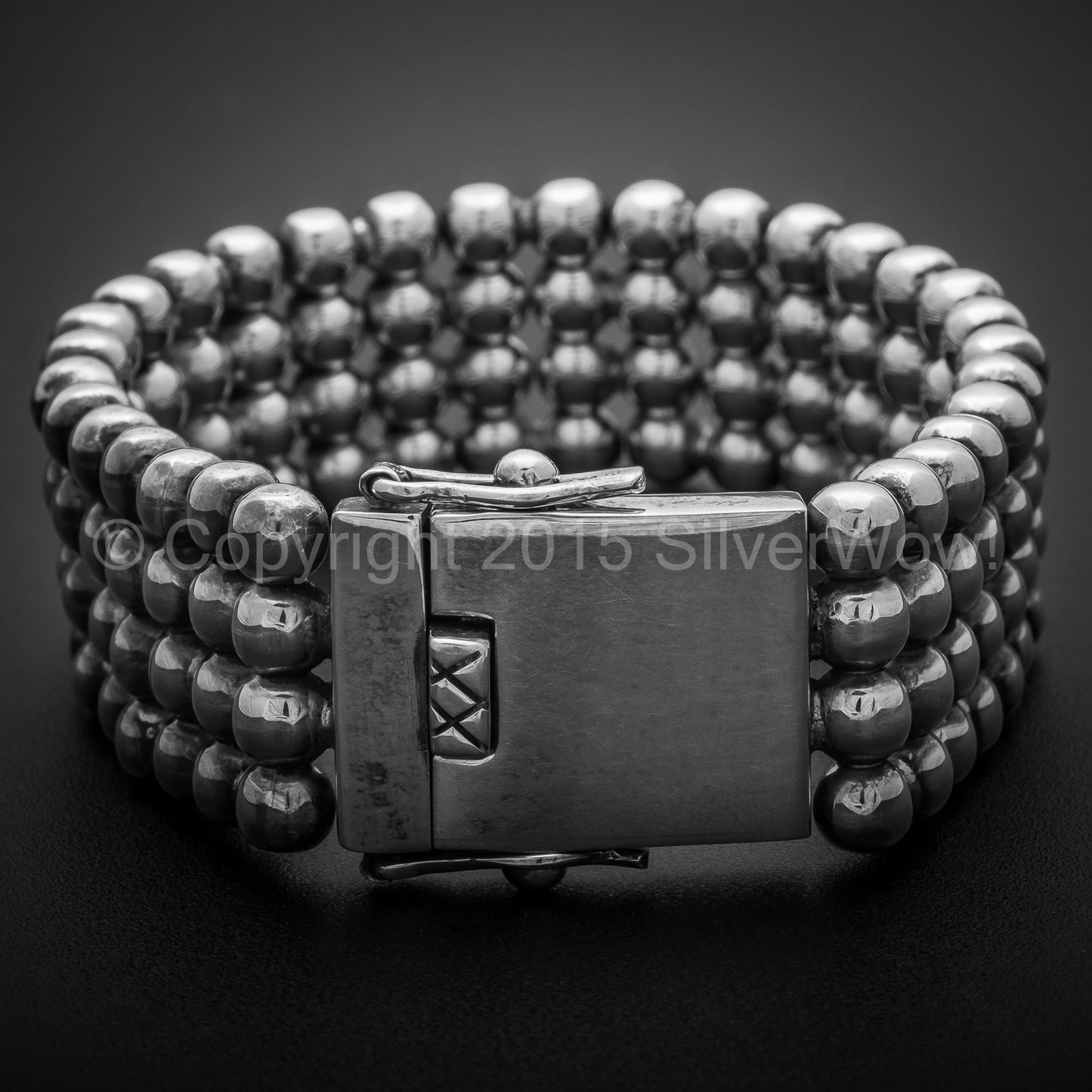 Mens Ball Curb Bracelet x 23mm wide, box lock