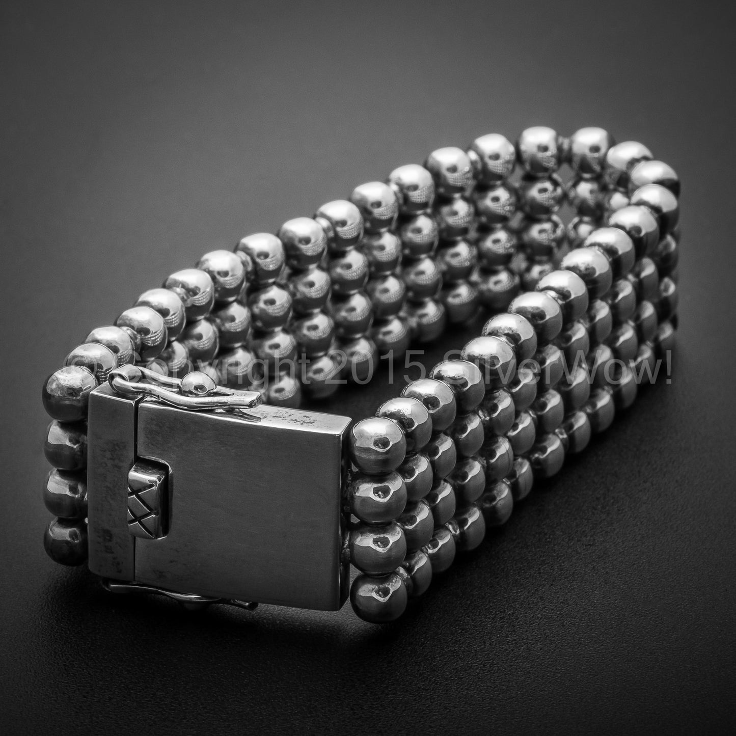 Ball Curb Bracelet x 23mm Wide - SilverWow™
