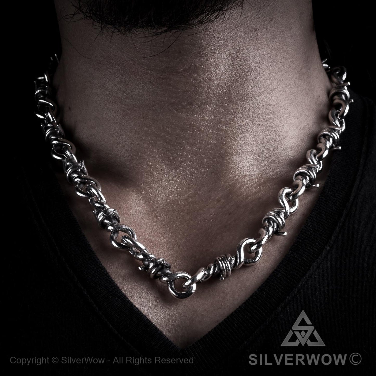 Heavy Barb Wire Necklace - SilverWow™