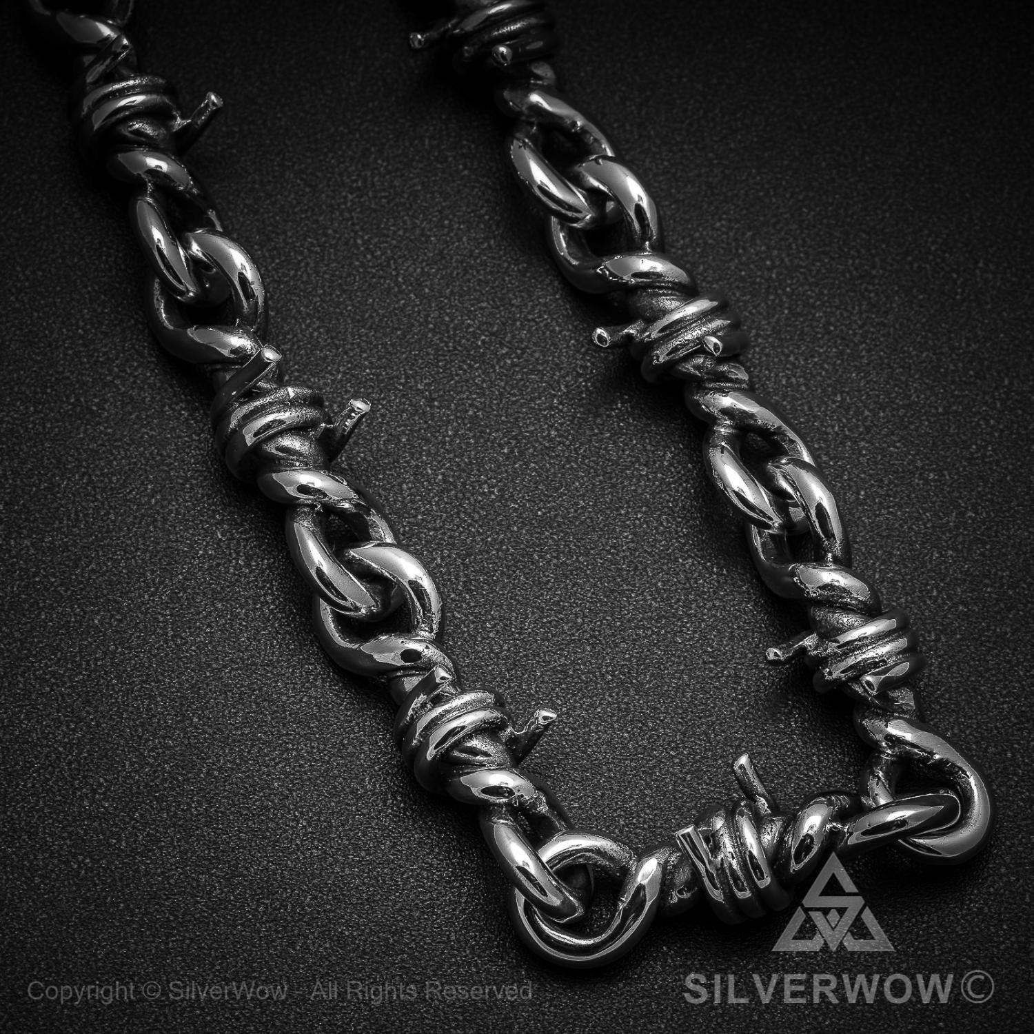 Heavy Barb Wire Necklace - SilverWow™