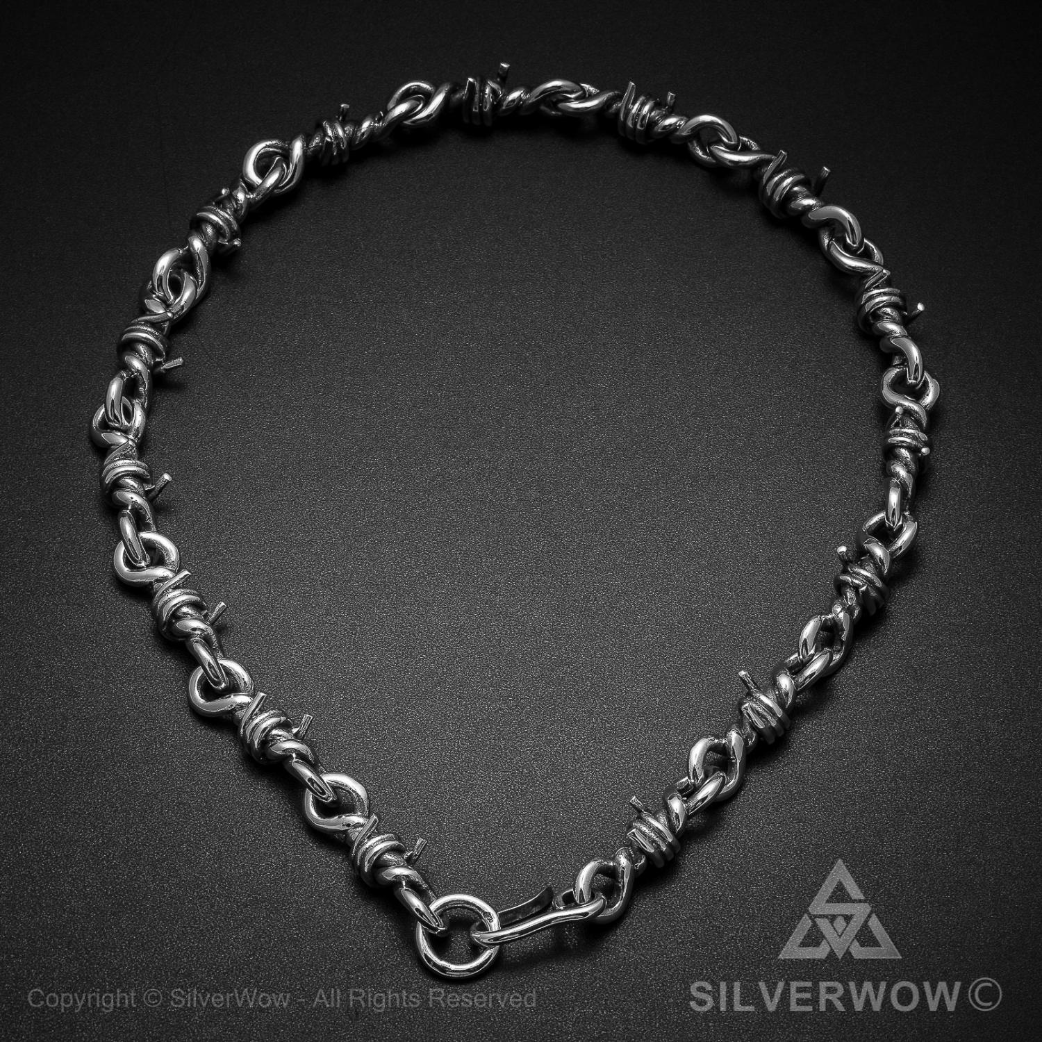 Heavy Barb Wire Necklace - SilverWow™