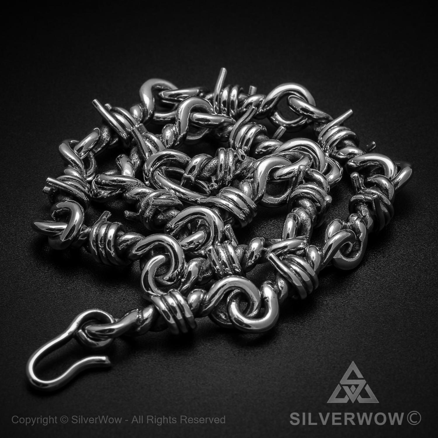 Heavy Barb Wire Necklace - SilverWow™