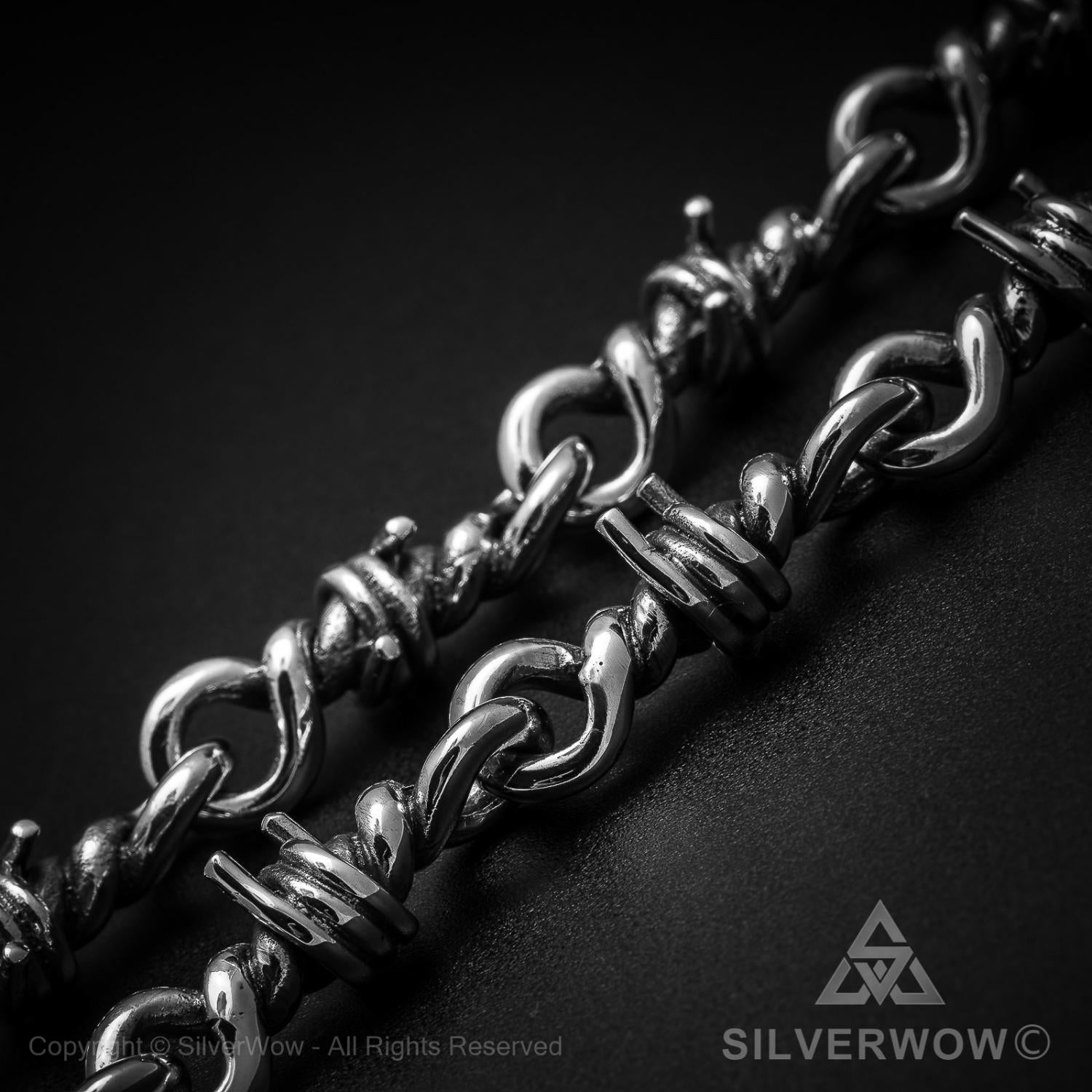 Heavy Barb Wire Necklace - SilverWow™