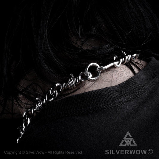 Heavy Barb Wire Necklace - SilverWow™