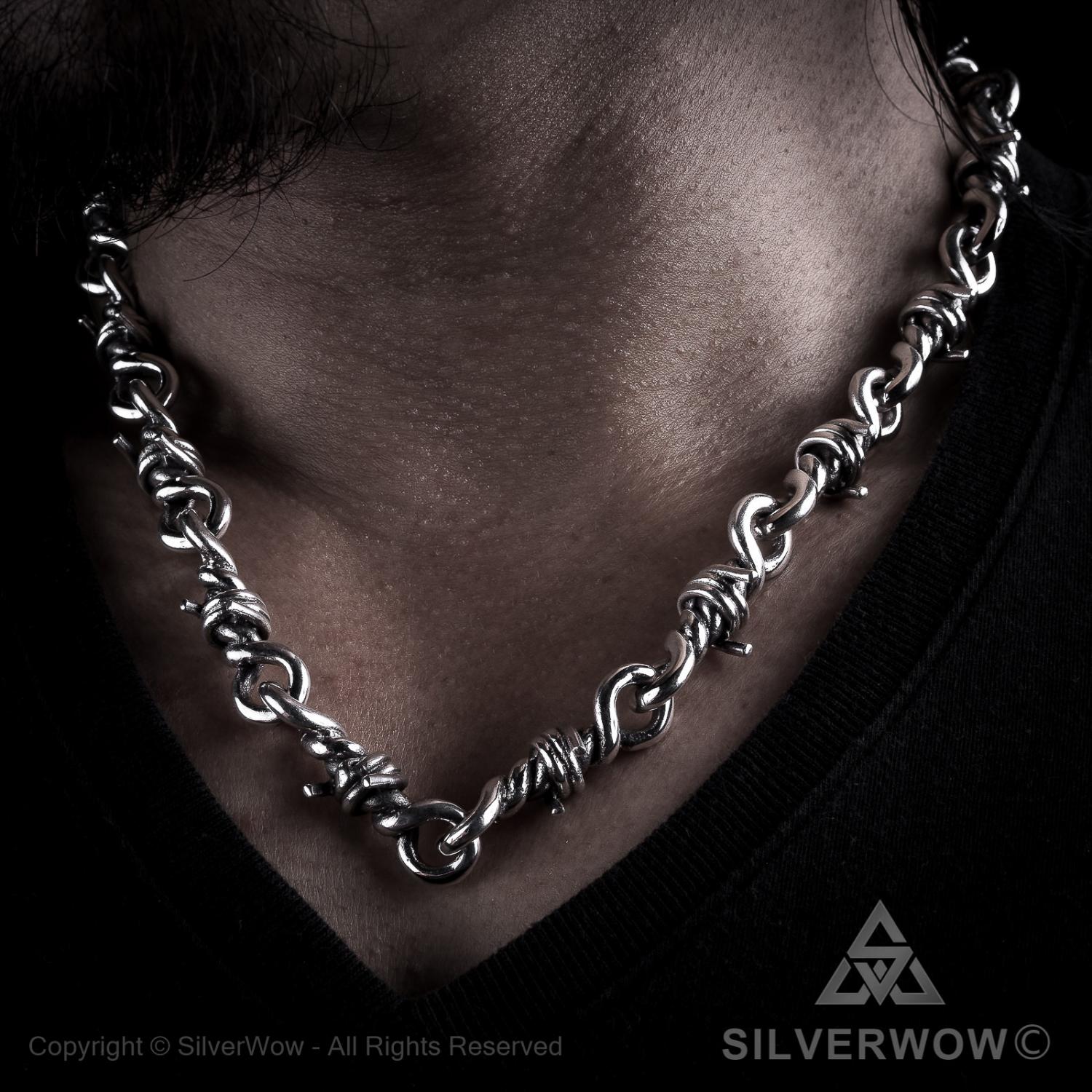 Heavy Barb Wire Necklace - SilverWow™