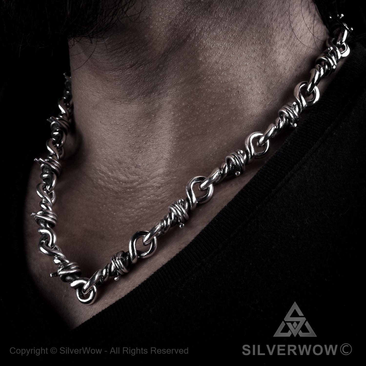 Heavy Barb Wire Necklace - SilverWow™