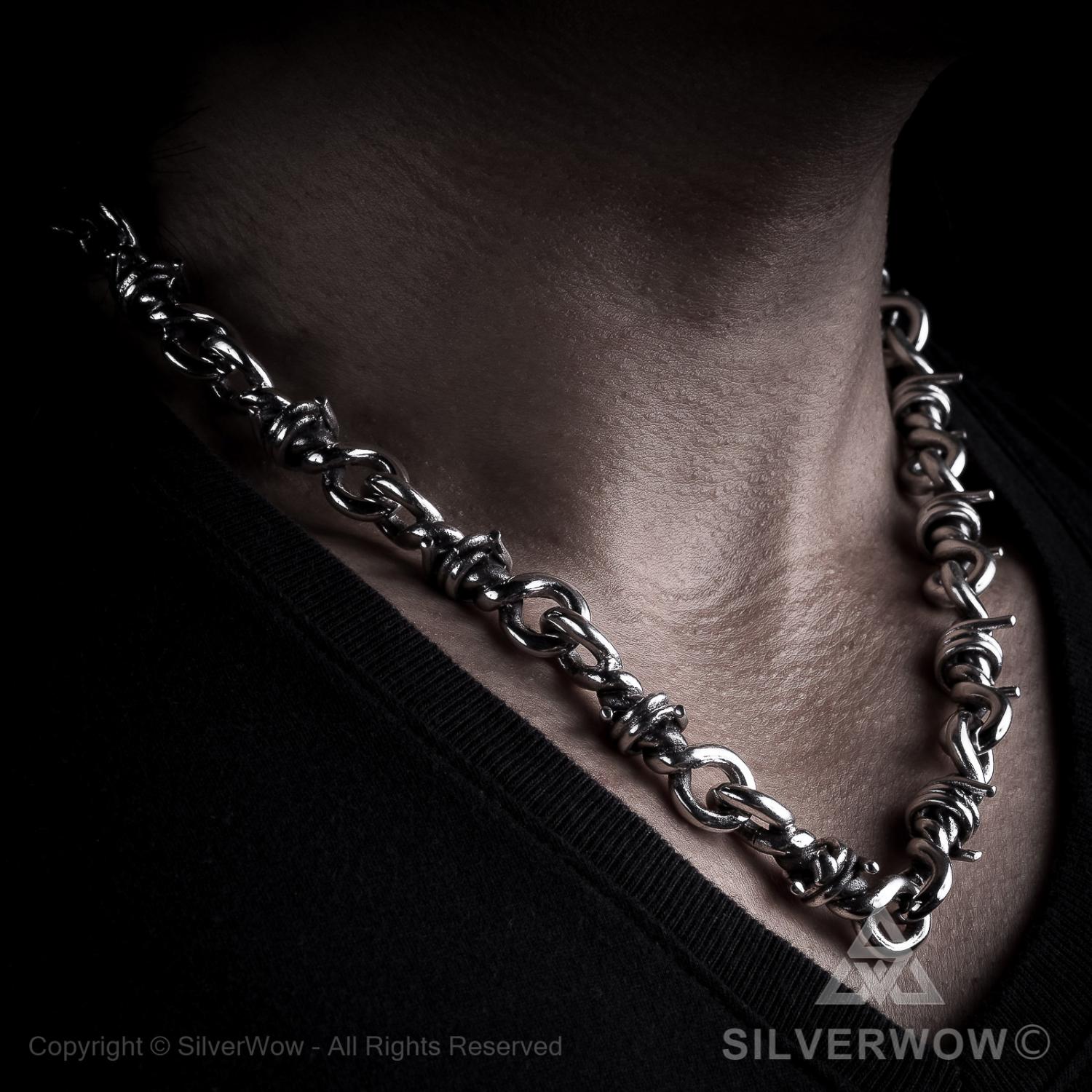 Heavy Barb Wire Necklace - SilverWow™