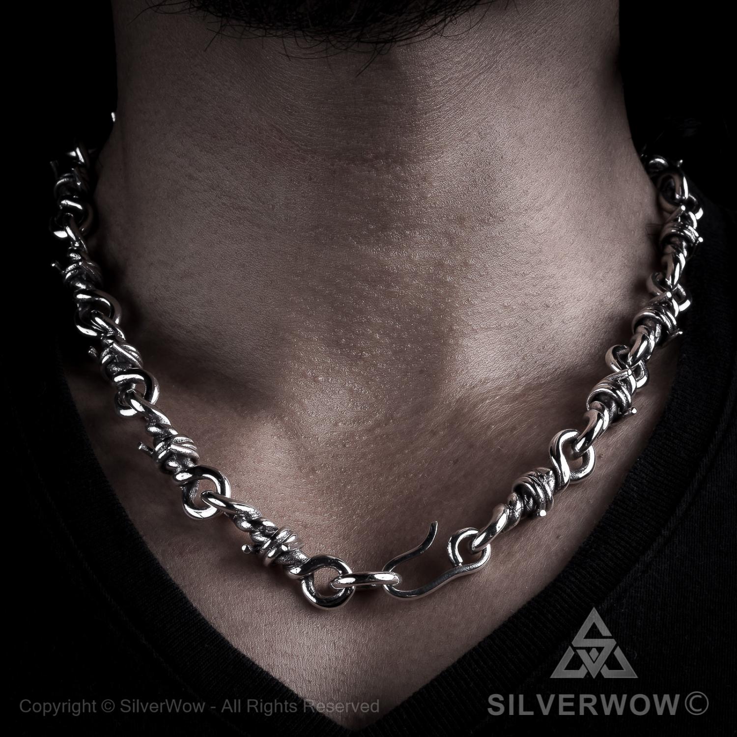 Heavy Barb Wire Necklace - SilverWow™