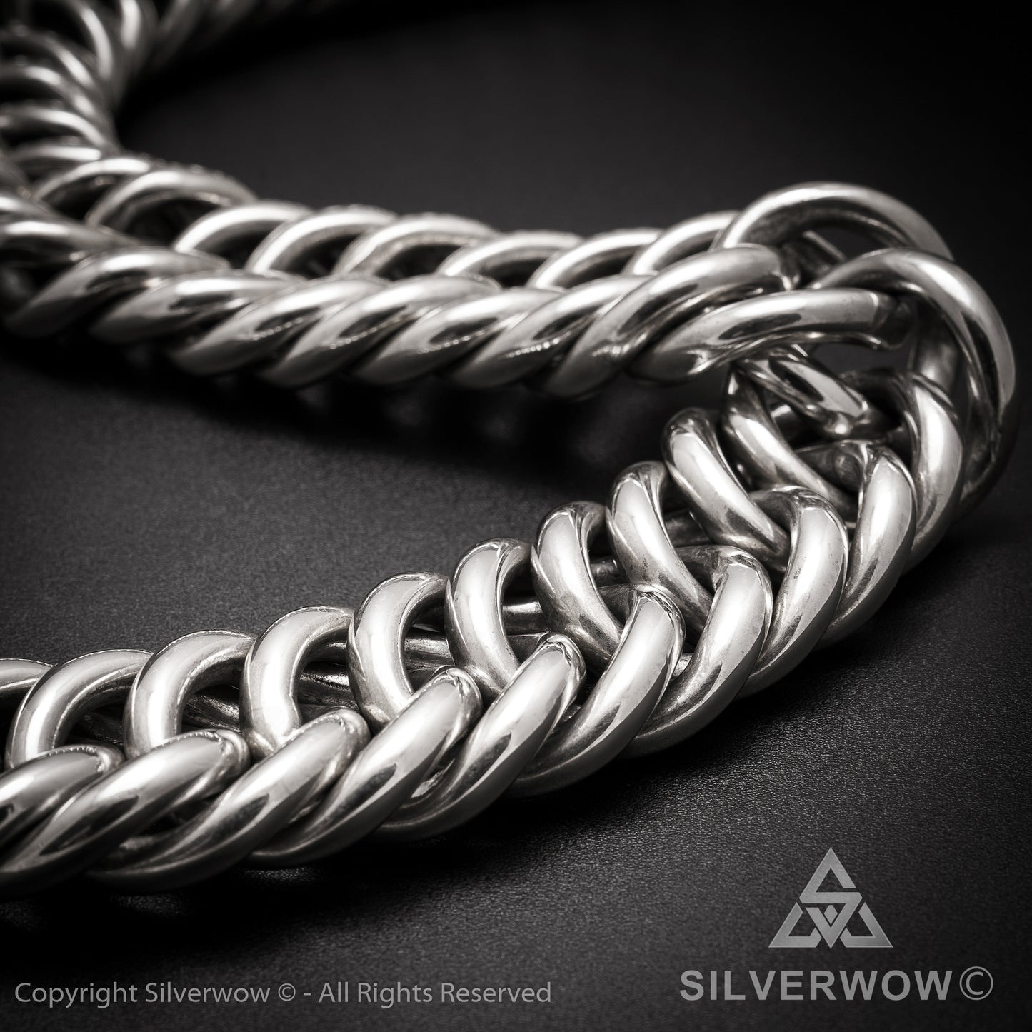 Hoop Link Necklace x 30mm Wide - SilverWow™