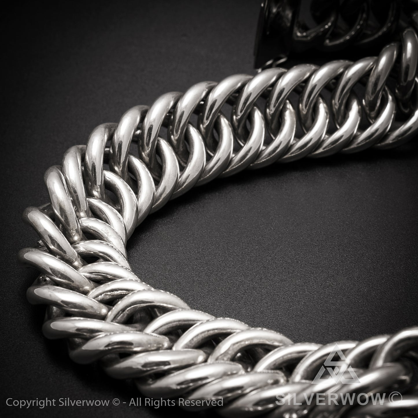 Hoop Link Necklace x 30mm Wide - SilverWow™