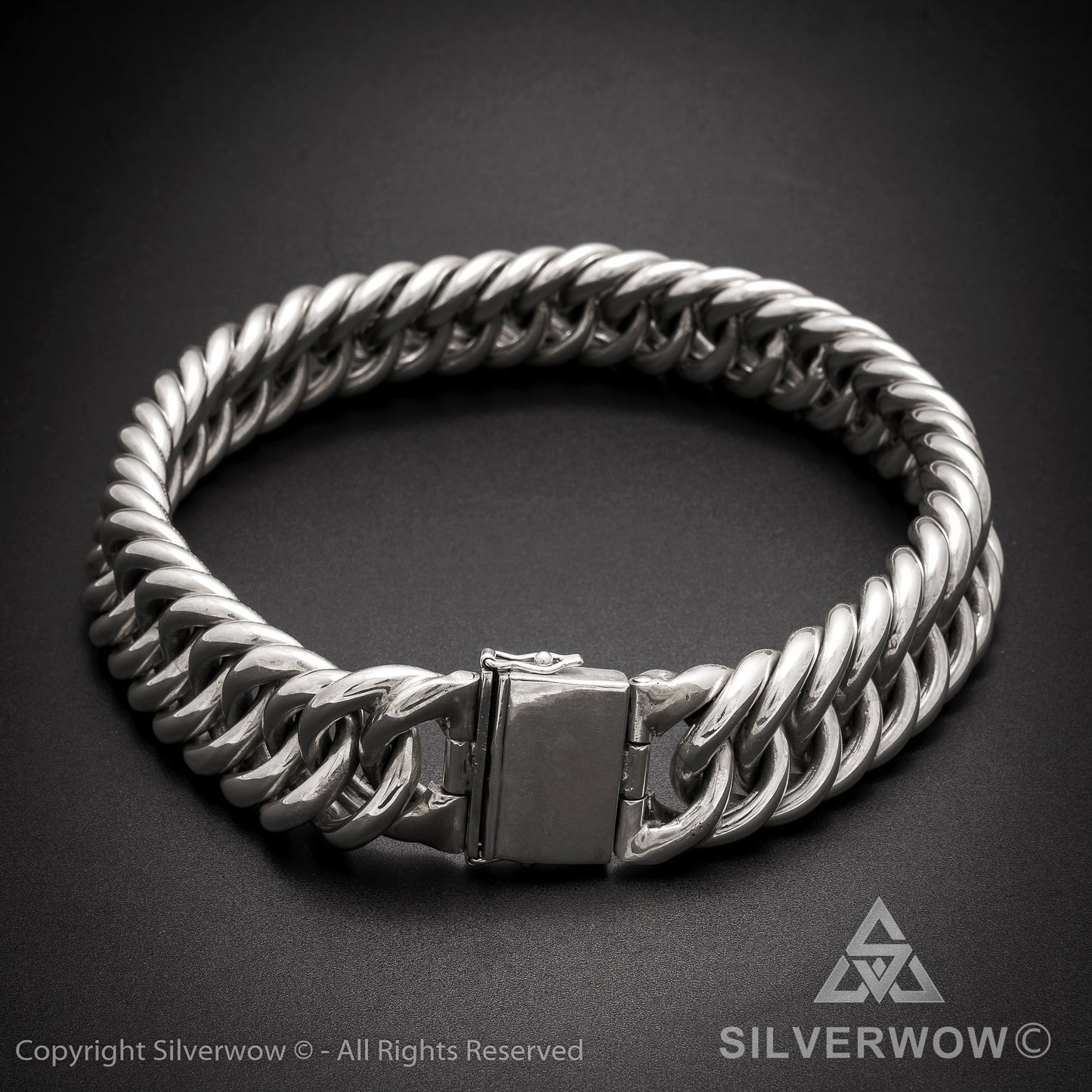 Hoop Link Necklace x 30mm Wide - SilverWow™