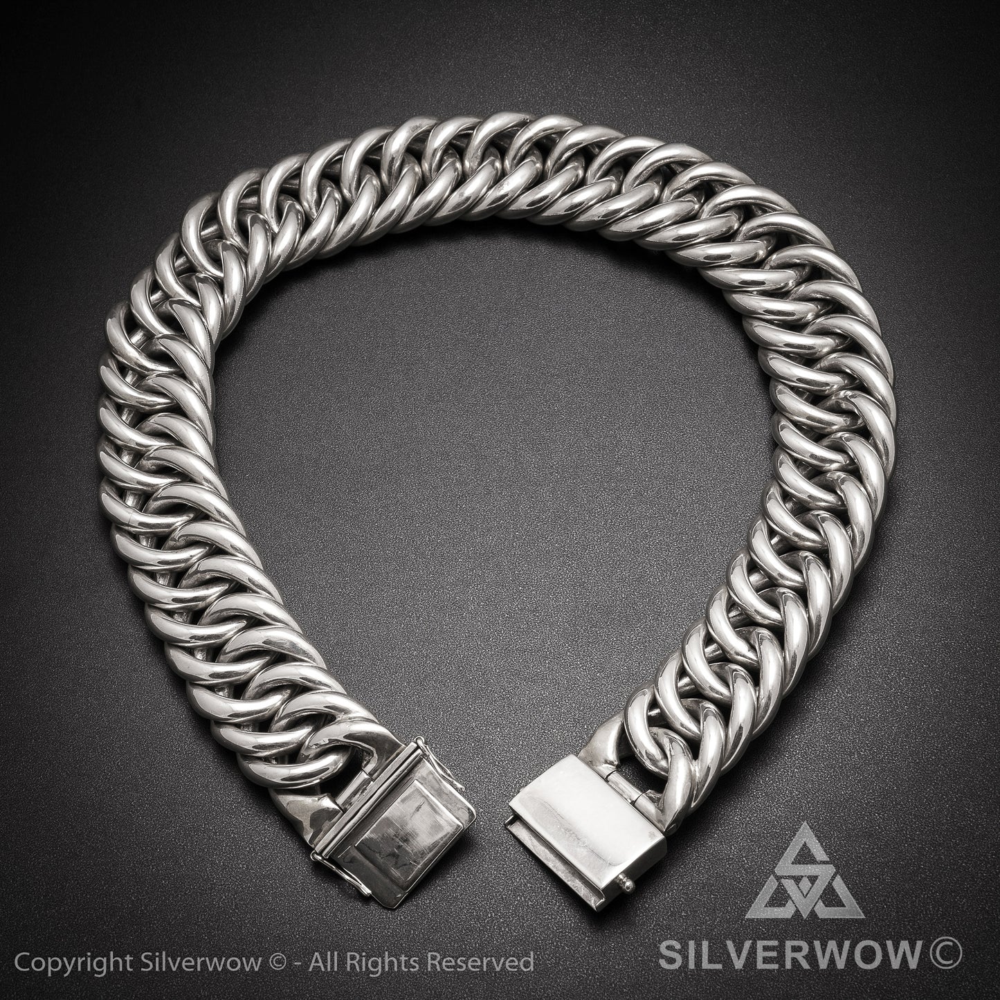 Hoop Link Necklace x 30mm Wide - SilverWow™