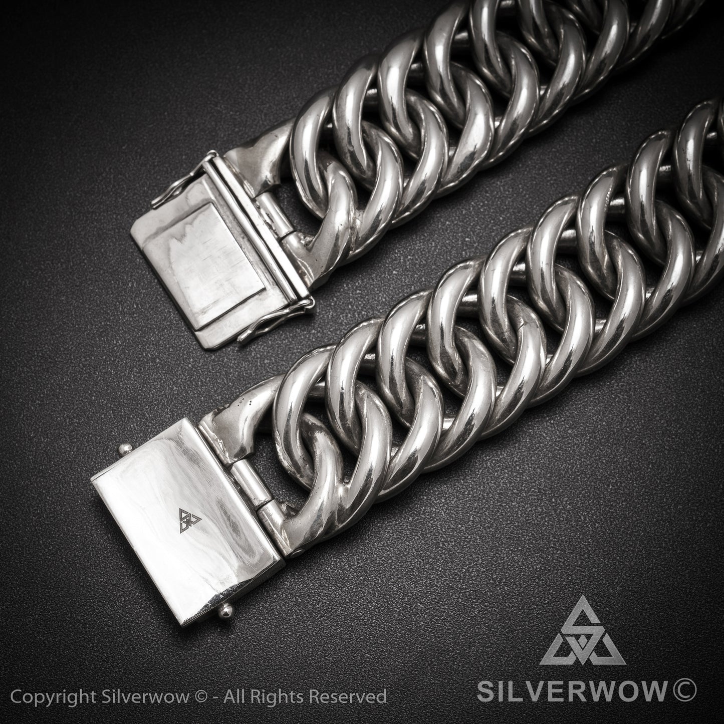 Hoop Link Necklace x 30mm Wide - SilverWow™