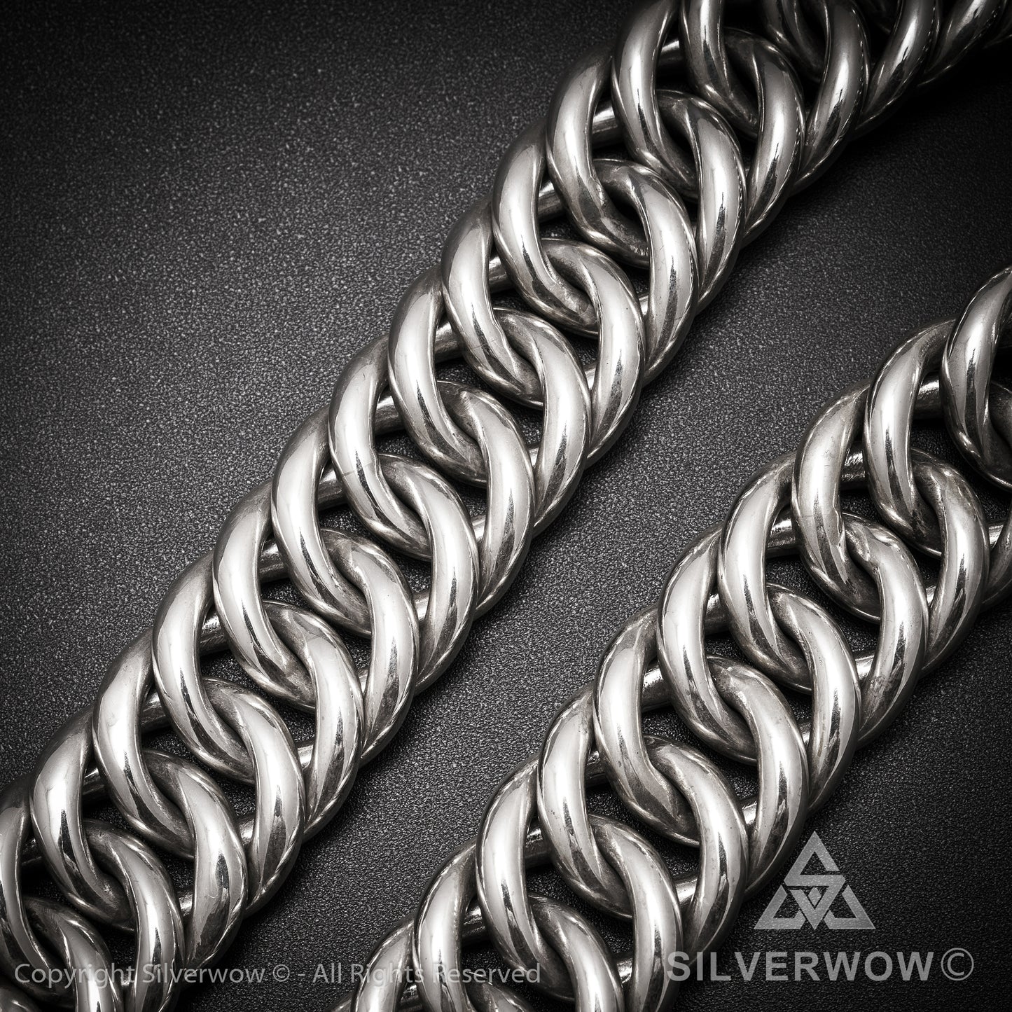Hoop Link Necklace x 30mm Wide - SilverWow™